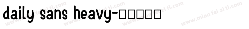 daily sans heavy字体转换
